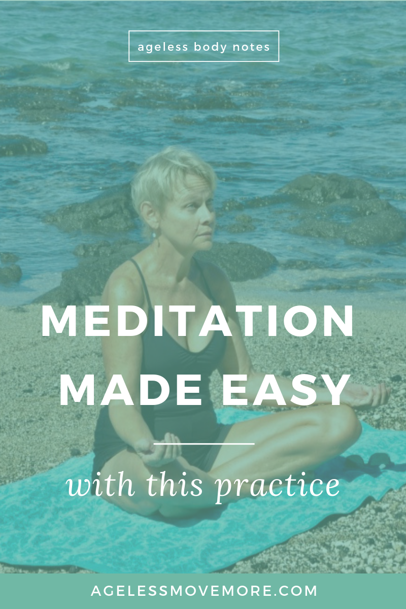 Are you new to meditation? Do you keep hearing how meditation can bring inner peace but aren't quite sure how to start? Try this meditation for beginners practice. Click through to read more on the blog! #meditation #practiceselflove #aginggracefully #selflove